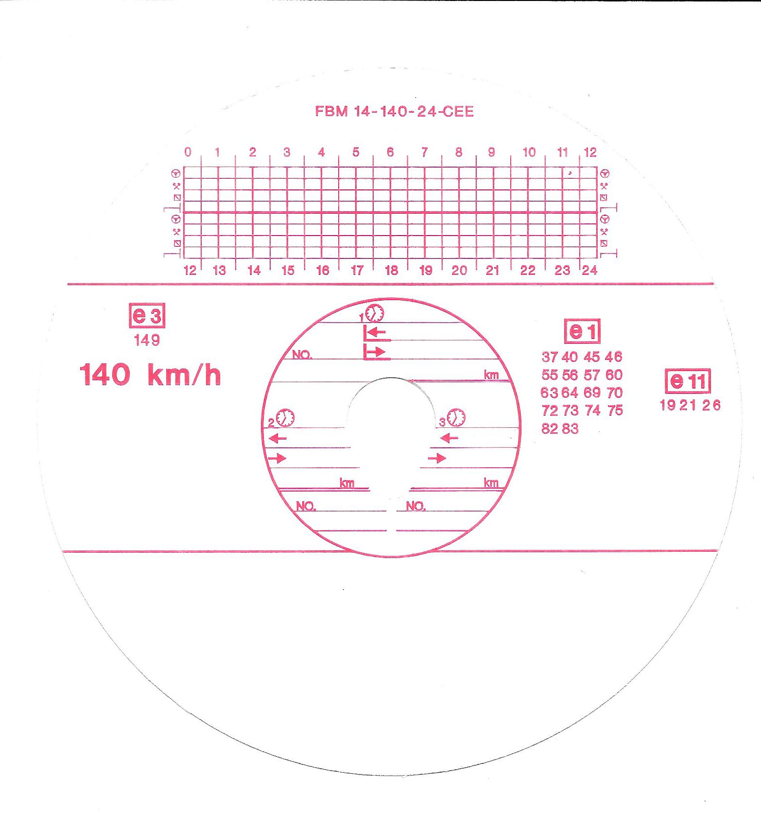 disco tachigrafo FBM-14-140-24CEE-e3-149-V disco tachigrafo FBM-14-140-24CEE-e3-149-V